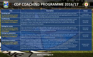 Coach Development Programme 2016/17