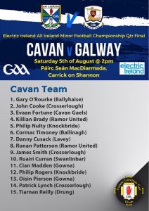 Minor Panel to play Galway