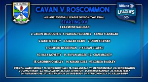 Team News: Panel named to play Roscommon