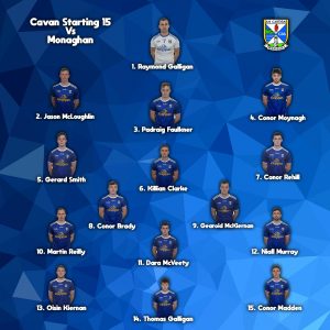 Cavan Team to play Monaghan