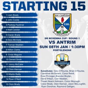 Antrim V Cavan Dr Mc Kenna Cup